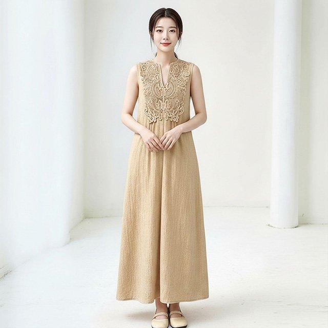 [헬리꽁땡]레이스자수민소매원피스(색상선택)
