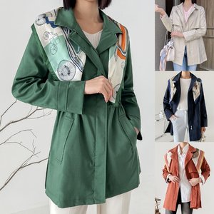 블랙미즈 링클프리 셋업 트렌치 코트 자켓(+스카프)