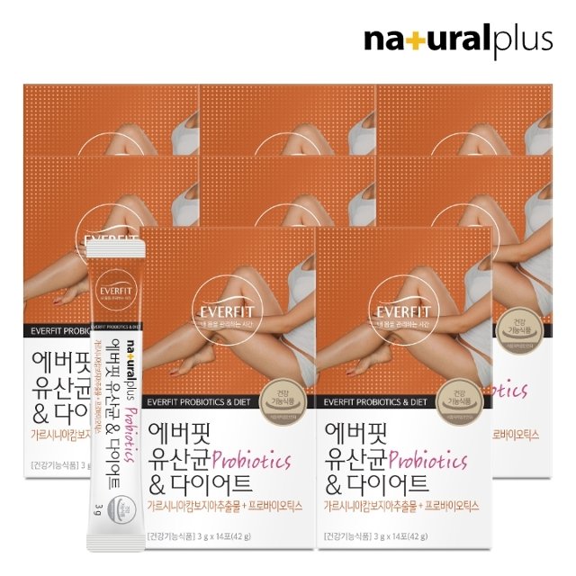 에버핏 유산균 다이어트 14포 8박스 16주분 / 모유유래 유산균 가르시니아
