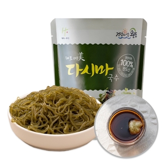 (L)[작심밀도]국내산 저칼로리 해초 다시마국수5팩 (모밀소스 5팩 / 비빔소스 5팩 중 택1)