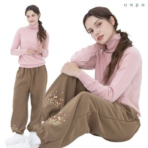 [2만원인하/한정수량]디어온미 자수 기모본딩 팬츠 3종