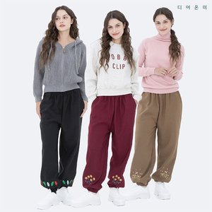 [2만원인하/한정수량]디어온미 자수 기모본딩 팬츠 3종