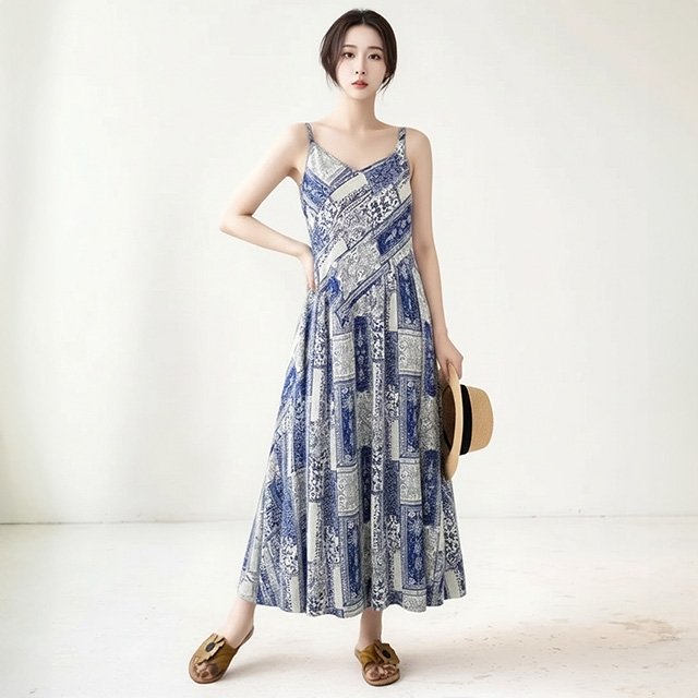 [헬리꽁땡]에스닉패치민소매원피스2종