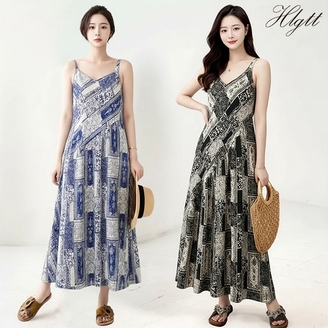 [헬리꽁땡]에스닉패치민소매원피스2종