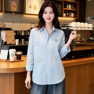 쉐바 오베른 순면자수 셔츠