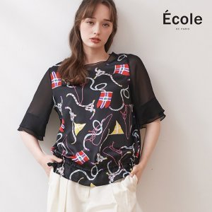 (백화점판매동일상품) 25SS 에꼴드파리 크루즈 썸머 티블라우스 3종