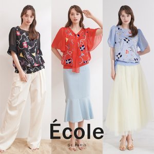 (백화점판매동일상품) 25SS 에꼴드파리 크루즈 썸머 티블라우스 3종