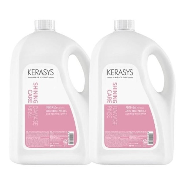 케라시스 샤이닝 데미지 케어 린스 4L X 2개 대용량 부드러운 윤기있는 머릿결 헤어케어