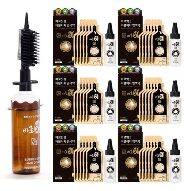 [방송에서만 10회분 추가] 바로빗 버블이지 염색제 30회분+전용브러쉬