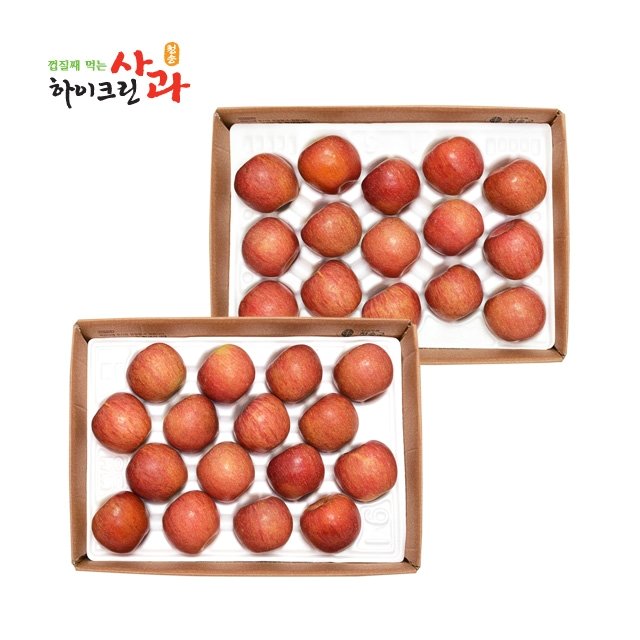 [청송_당도선별/大사이즈] 하이크린 청송 실속 사과 4kg(11~16과, 1과당 250g 이상) X 2box  [총 8kg]
