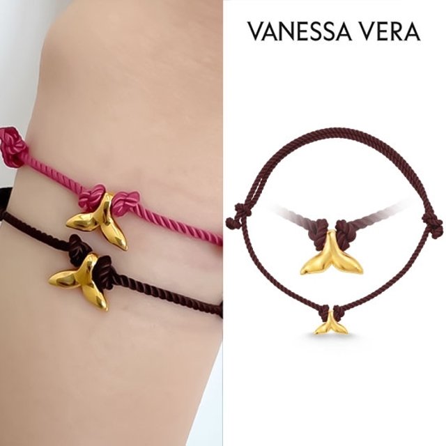 바네사베라 24K  순금 소원 성취 고래꼬리 팔찌