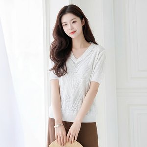 [헬리꽁땡]오브리가도니트티블라우스3종