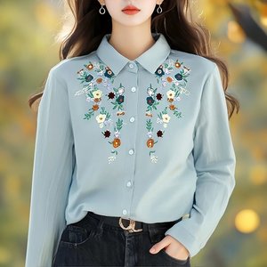 [루미루나]로맨틱자수셔츠블라우스2종