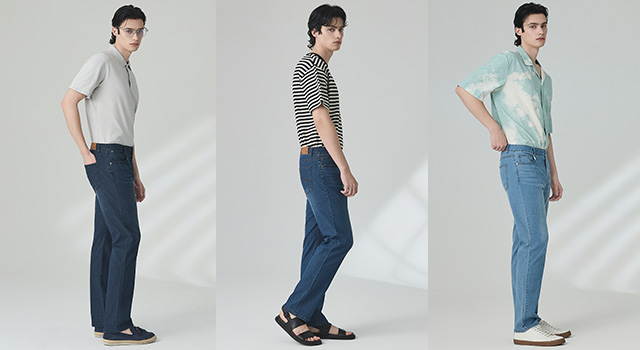 뱅뱅 26SS 남성 여름 라이크라 스트레이트 데님 3종
