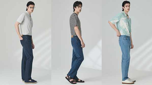 뱅뱅 26SS 남성 여름 라이크라 스트레이트 데님 3종