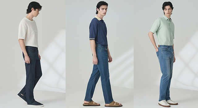 뱅뱅 26SS 남성 여름 라이크라 스트레이트 데님 3종