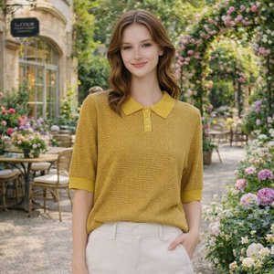 올리브그린 U07 25SS 인타샤 오픈카라 니트 3종