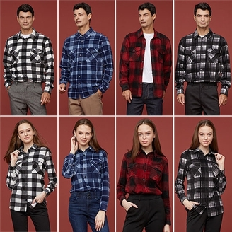 [CERINI by PAT] 남녀 폴라플리스 소프트 기모 셔켓(셔츠+자켓) 4종 세트 23w