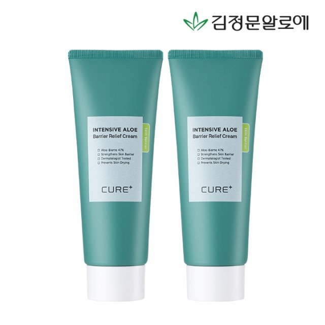 김정문알로에] 큐어 베리어 릴리프 크림 100Ml 2개