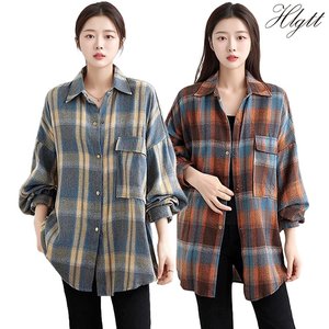 [헬리꽁땡]포켓체크셔츠오버핏2종