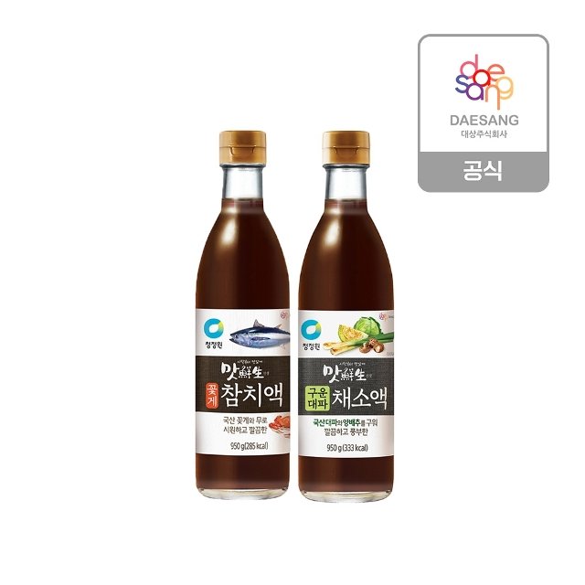 청정원 맛선생 꽃게참치액 950g+구운대파채소액 950g