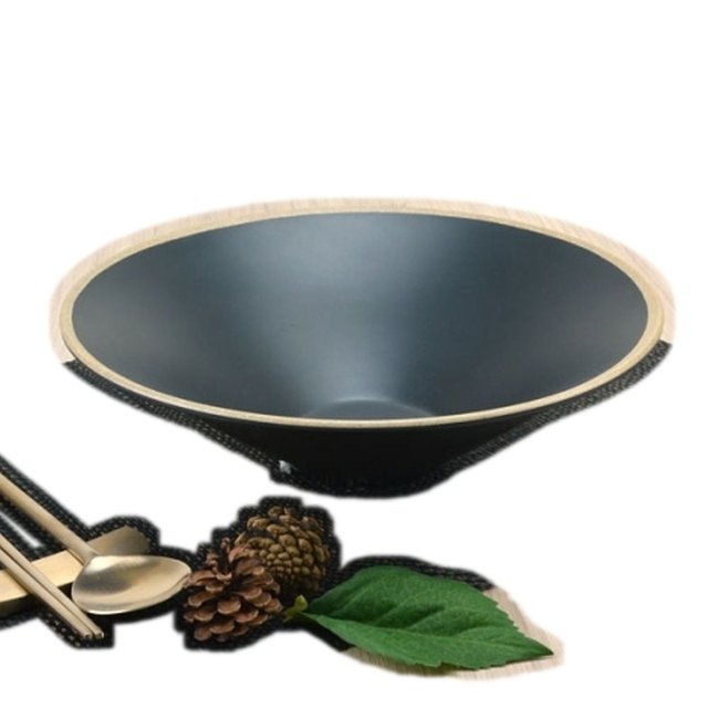 앤틱블랙 대접 그릇 원형 돌산 멜라민 DS-7334 (WFK9T7P)