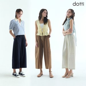 26SS 도티 썸머 나일론 커브드 와이드 8부 팬츠 여성 3종