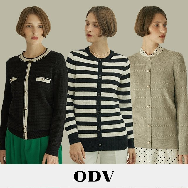 23SS ODV 카디건형 풀오버 니트 3종