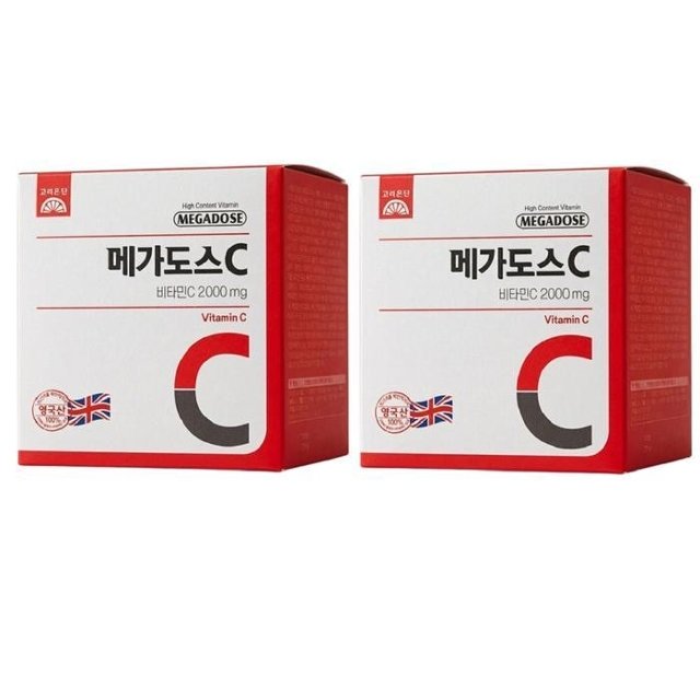 고려은단 메가도스C 비타민C 2000mg X 100포 2개 총200포 한국 비타민 분말형 스틱