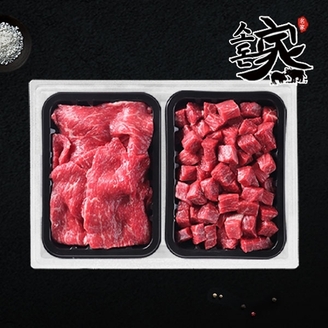 [소돈가] 1++등급 냉동 정육세트1호 1kg (국거리+불고기)