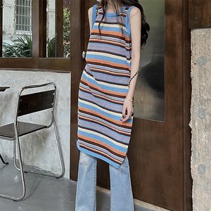 [비니브] 네온 니트 롱 원피스 2종