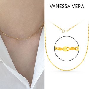 바네사베라 24K 순금 샤인 아몬드 데일리 체인 목걸이