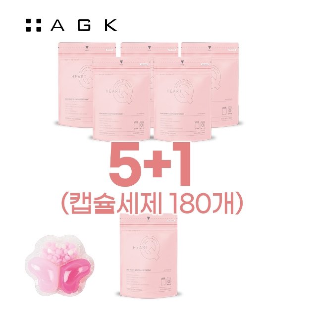 [방송에서만 1팩더] [AGK] 하트큐 캡슐세제 5+1 