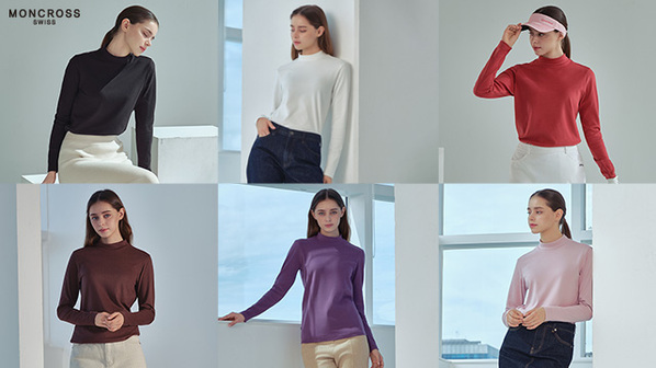 [단독방송] 몽크로스 25FW 초특가! 기능성 양면 기모 티셔츠 6종, 여성