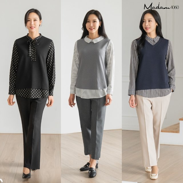25SS 마담4060 봄 레이어드 블라우스 3종