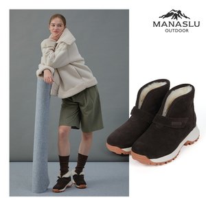 쇼핑엔티 단독! [마나슬루] 천연양모 소가죽 방한 부츠