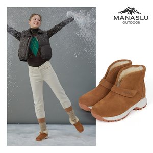 쇼핑엔티 단독! [마나슬루] 천연양모 소가죽 방한 부츠