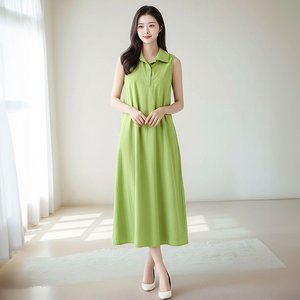 [헬리꽁땡]주아드인견카라끈벨트원피스2종