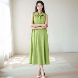 [헬리꽁땡]주아드인견카라끈벨트원피스2종