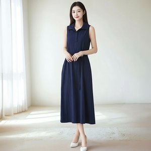 [헬리꽁땡]주아드인견카라끈벨트원피스2종