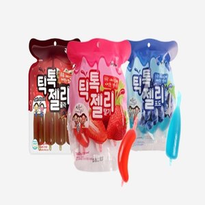 틱톡젤리 콜라맛160gX포도맛+딸기맛160g 1개씩