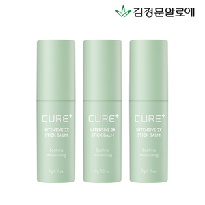 [김정문알로에] 큐어 2X크림 수분 스틱밤 3개