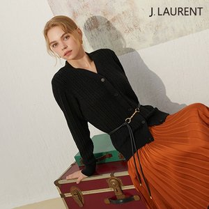 제이로랑 케이블 브이넥 가디건