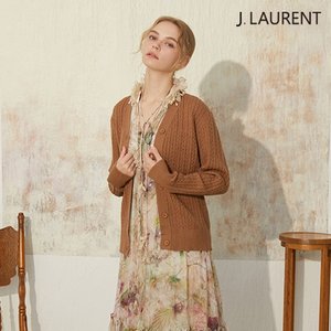 제이로랑 케이블 브이넥 가디건