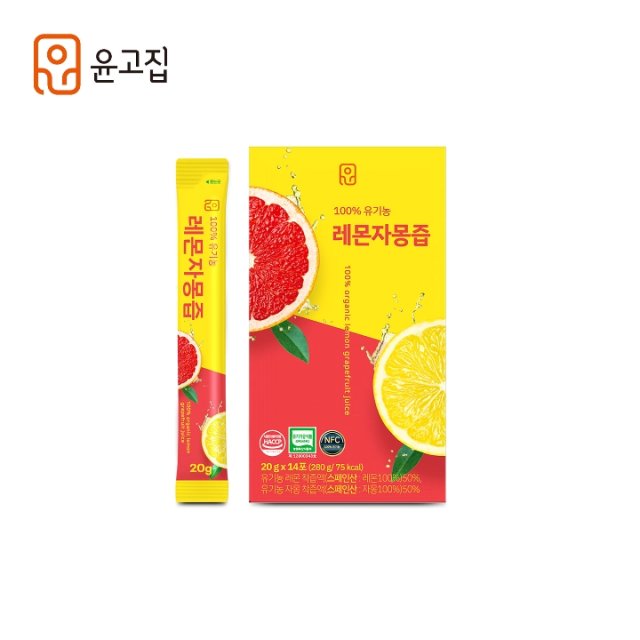  윤고집 유기농 레몬자몽즙 20g 14포 [1개]