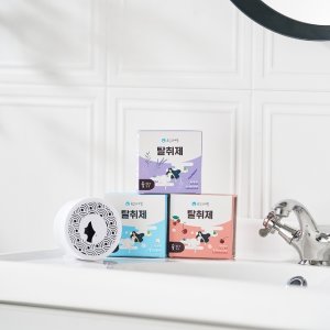 욕실의여왕 고체형 실내탈취제 12개세트(블랙체리4/라벤더4/클린코튼4)