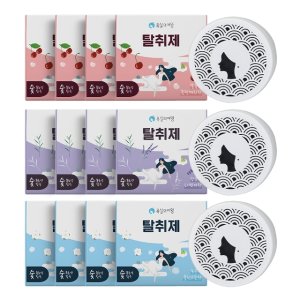 욕실의여왕 고체형 실내탈취제 12개세트(블랙체리4/라벤더4/클린코튼4)