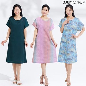 [여름추천/빅사이즈] 24SS 팔주머니 풍기인견원단 시어서커 원피스 3종