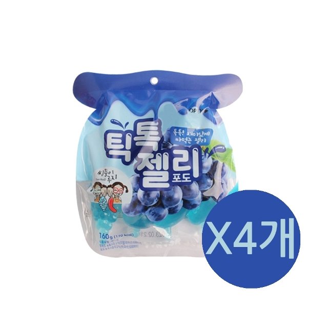 틱톡젤리 포도맛 160g X4