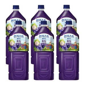[해태음료] 썬키스트 훼미리 포도 2L x 6개